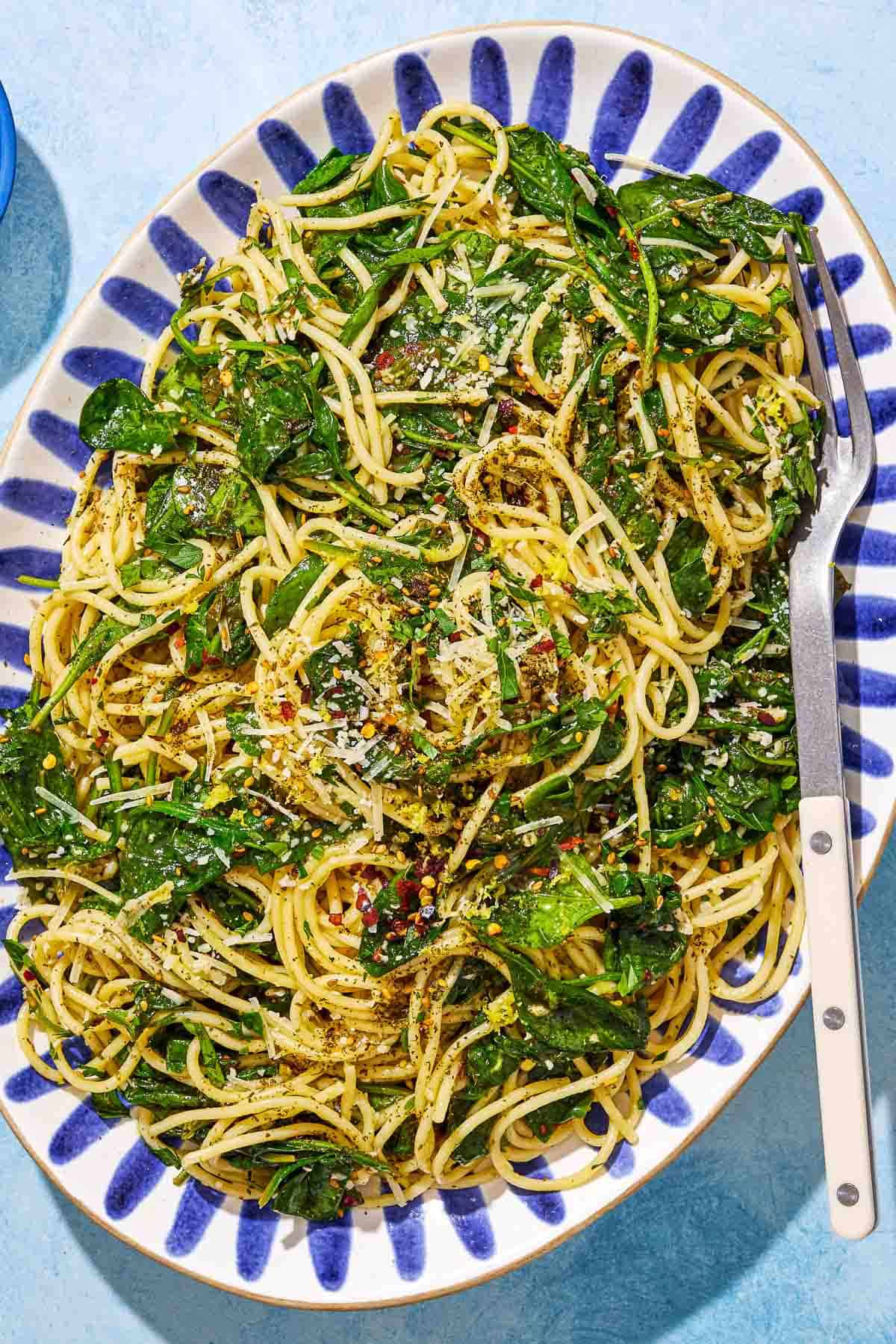 garlic-spinach-pasta
